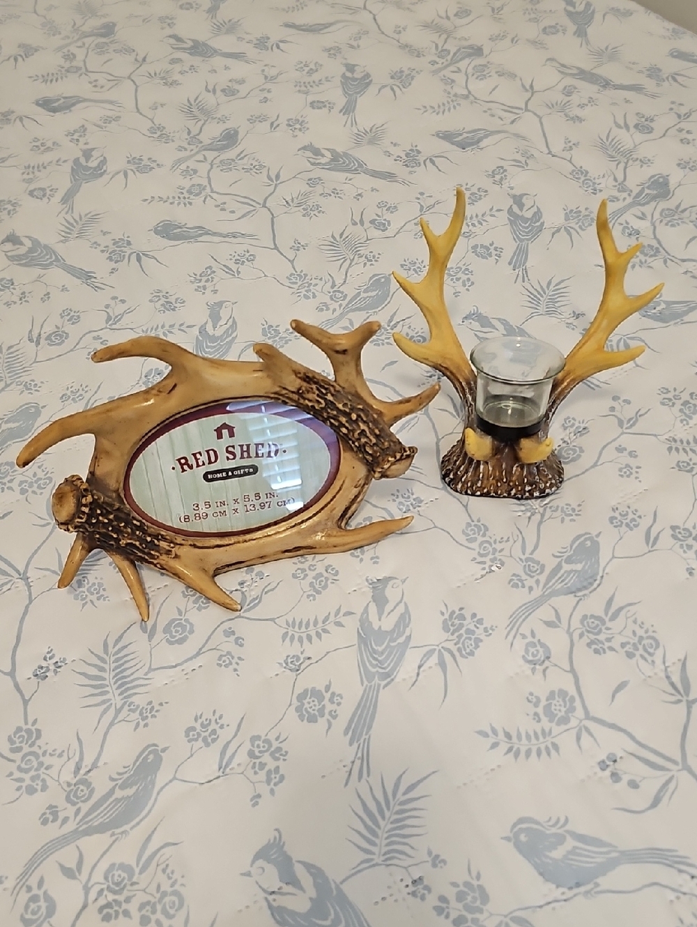 Antler-Style Photo Frame in Brown and Yellow